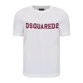Dsquared2 T-Shirts, male, White, Size: 2XL Logo T-Shirt