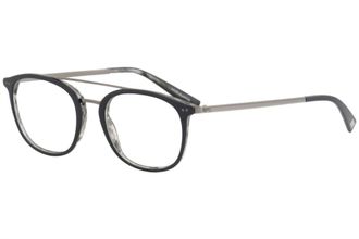 John Varvatos Mens V378 Square Eyeglasses In Navy Smoke