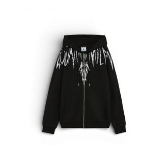 Marcelo Burlon Zip-throughs, male, Black, Size: XL Zip-through Hoodie