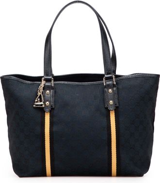 Gucci Pre-owned Womens Gg Canvas Tote Bag - Dark Blue Textile - One Size