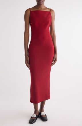 Givenchy Tailored Cady Sheath Dress in Dark Red at Nordstrom, Size 12 Us