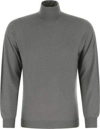 Fedeli Grey Wool Sweater