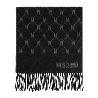 Moschino Sciarpa in cashmere con monogramma - - Accessories - unisex - Grigio - ONE SIZE