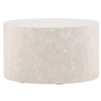 Meubles et Design Mesa baja redonda efecto m&aacute;rmol &oslash;80cm - Beige