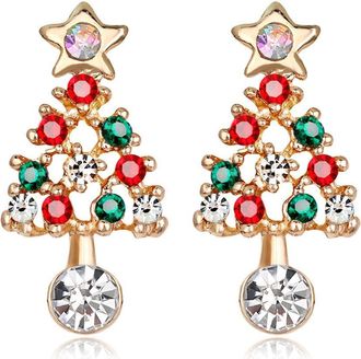 Generic Christmas Ear Stud Earrings Tree Santa Claus Women Earrings Jewelry Fashion Dexterous and Professional Multicoloured