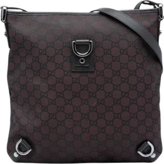 Gucci Borsa a tracolla in nylon Pre-owned - - Pre-owned - Donna - Marrone - ONE SIZE