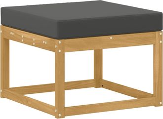 vidaXL Hocker Exterior Madera De Acacia S&oacute;lida Blanco Vidaxl