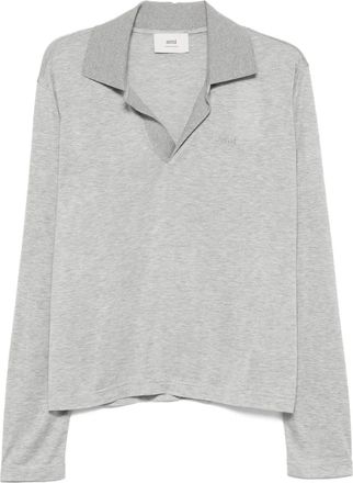 Ami Polo a maniche lunghe - Grigio