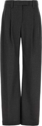 Brunello Cucinelli Dark Grey Tailored Pleated Pants