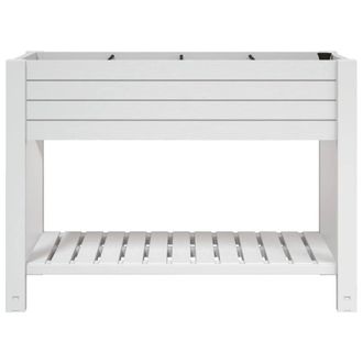 Berkfield Home Garden Raised Bed White 110x45x79 cm Polypropylene | Size: 110 x 45 x 79 cm
