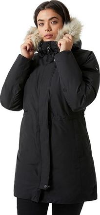 Helly Hansen Senja Parka Womens Clothing Black : LG, Polyester/Faux Fur
