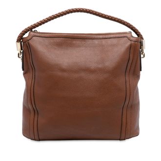 Gucci Tweedehands Grote Kalfsleren Bella Schoudertas