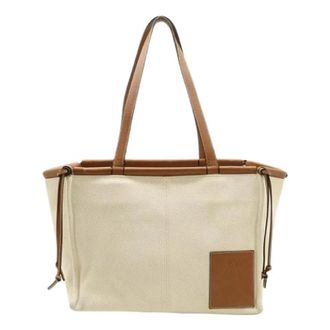 Loewe Pre-owned Cushion 2way Tote Bag - Dames - Vintage Shopper - Beige - ONE Size - Leer - Vintage