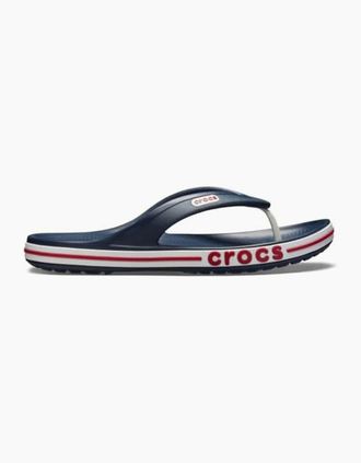 Crocs Mens Baya Lined Thong Toe Flip Flops - Navy - Size: 11 46-47
