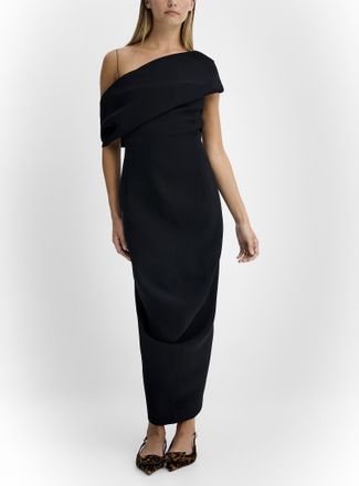 Jacquemus Womens Pesce draped shoulder dress