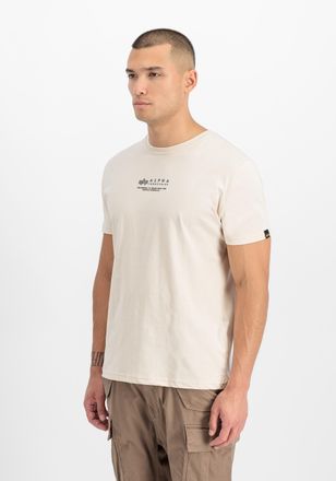 Alpha Industries T-Shirt ALPHA INDUSTRIES Alpha Wording T-Shirt, Herren, Gr. XXL, weiss (jet stream wei&szlig;), Obermaterial: 100% Baumwolle, Shirts T-Shirt
