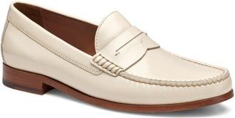 Johnston & Murphy Baldwin Penny Loafer in Ivory Brush Off Full Grain at Nordstrom, Size 10
