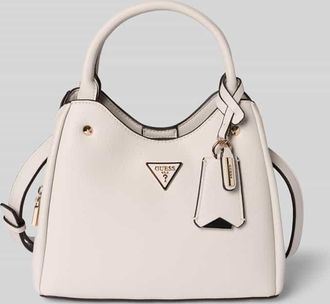 Guess Handtasche mit Label-Applikation Modell ECO MERIDIAN II in Offwhite, Gr&ouml;&szlig;e 1