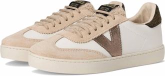 Victoria Womens Berlin Leather Sneakers In Beige