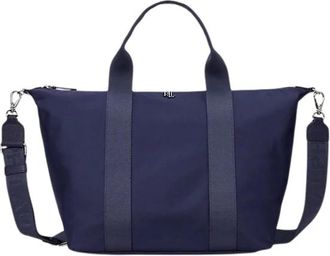 Ralph Lauren Stevie Extra-large Tote - Dames - Tassen - Blauw - Maat: ONE Size Zijde