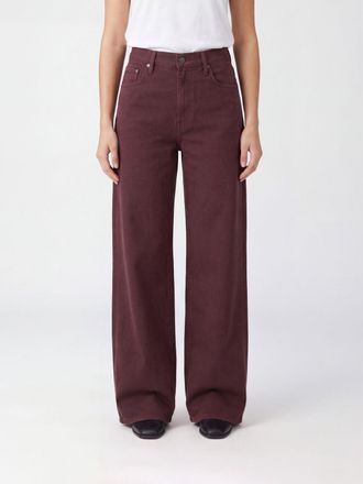 Mother Jeans The Rerun Sneak a gamba larga e vita alta in denim di cotone