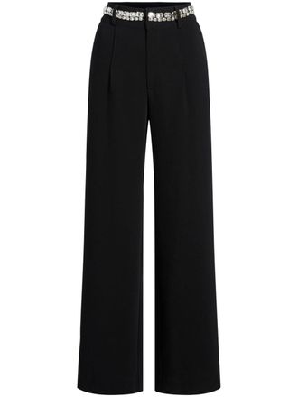 Cinq &agrave; Sept rhinestone-embellished Genna trousers - Black