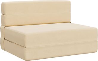 vidaXL Sof&aacute; Cama Plegable Crema 70 X 72 X 60 Cm Tela Vidaxl