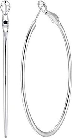 Generic 70mm Silver Big Large Hoop Earrings for Women Sensitive Ears Fashion Round Circle Nice and Attractive