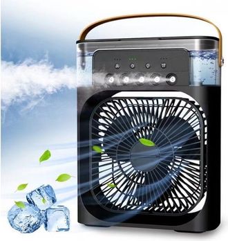 OEM Mini Enfriador De Aire Port&aacute;til, Peque&ntilde;o Aire Acondicionado, Humidificador, Negro