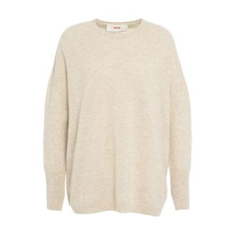 MVM Cashmere Knitwear, female, Beige, Size: XS Beige Knitwear Sweater Aw25