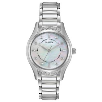 Bulova Womens Classic Silver Dial Watch