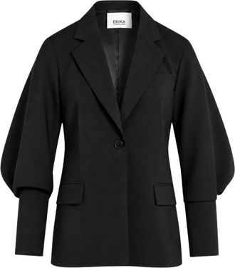 Erika Cavallini Semi Couture Giacca monopetto in lana - - Jackets - Donna - Nero - XL