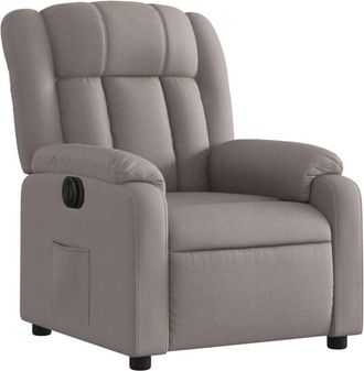 vidaXL Sillón reclinable eléctrico tela gris taupé Vidaxl