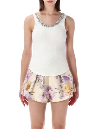 Zimmermann Crystal Embellished Sleeveless Knit Top