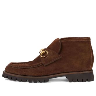 Gucci (WMNS) Gucci Horsebit Ankle Boot Brown Suede 764206-0PV00-2206