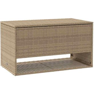 vidaXL Cojines Para Exterior Beige 100x55x55,5 Cm Rat&aacute;n Sint&eacute;tico Vidaxl