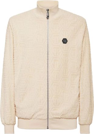 Philipp Plein Giacca sportiva con monogramma jacquard - Toni neutri