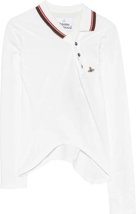 Vivienne Westwood Orb-embroidered Asymmetric Polo Shirt
