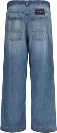 Maison Margiela Womens Blue Cotton Relaxed Fit Jeans Clothing