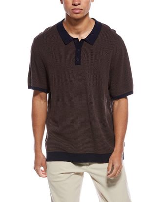 Onia Textured Knit Polo Shirt
