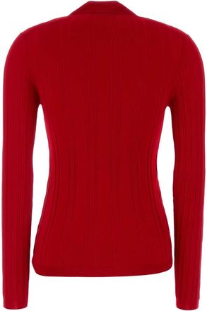 Prada Cotton-Nylon Blend Polo Shirt - Red