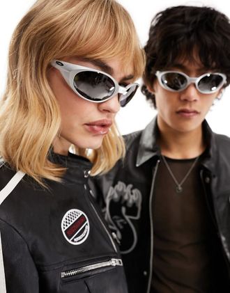 Oakley Eyejacket Redux - Occhiali da sole argentati polarizzati a mascherina-Argento