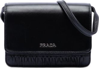 Prada Pre-owned Prada Nappa Gaufre and Brushed Leather Crossbody Ladies 1UAHYWF0H3RTG2IA