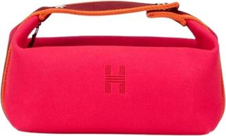 Hermès Pre-owned Clutches, female, Pink, Size: ONE SIZE Pre-owned Canvas handbags