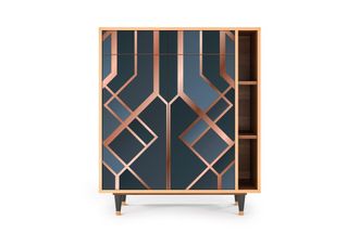 StoryZ Aparador azul-verde 2 cajones y 2 puertas L 94 cm