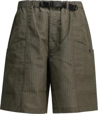 Comme Des Gar&ccedil;ons Plaid Cargo Shorts - Heren - Korte Broeken - Bruin - M - Polyester - Korte Broeken