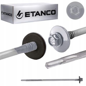 OEM Tornillos Para Paneles S&aacute;ndwich De 175 Mm Ral 9006, 100 Unidades, Para Metal Etanco Gtr12