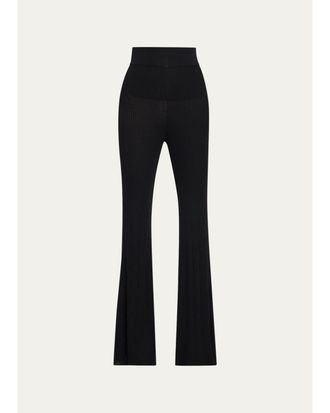 L'agence Conan Rib-Knit Flare Pants