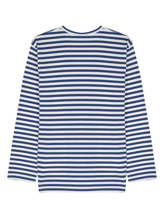 Comme Des Gar&ccedil;ons Striped Logo T-shirt - Navy