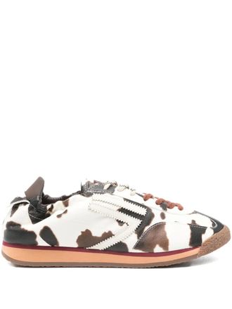 Puraai Sneakers Panther Cow - Bianco